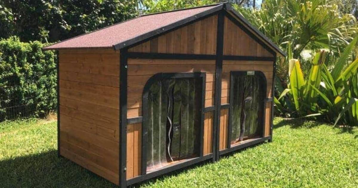 Rugged outdoor timber kennels - Grand