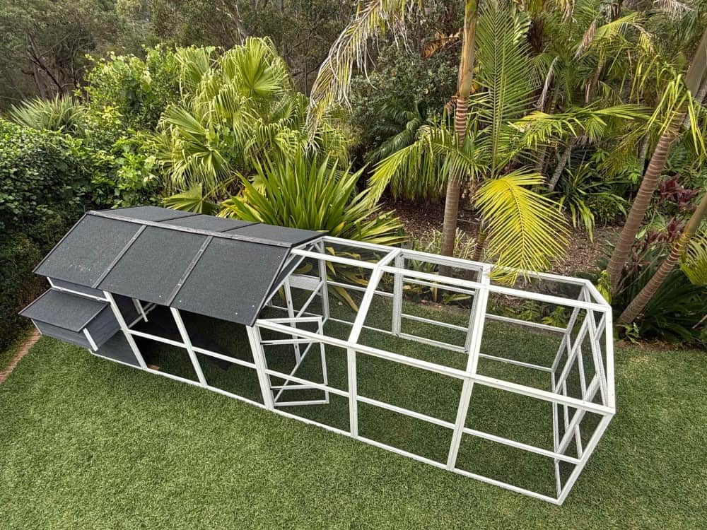 Grey Castle Chicken Coop and Run - Above